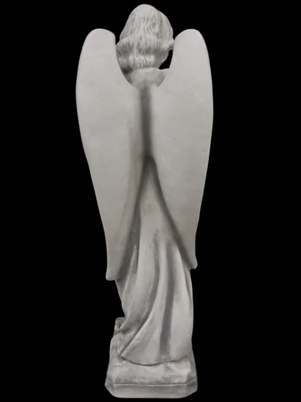 Gartendekoparadies Enfants & Anges-Grande statue d'ange sur une base stable