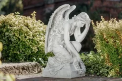 Gartendekoparadies Enfants & Anges-Grande statue d'ange sur socle