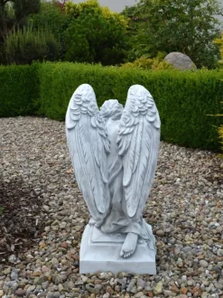 Gartendekoparadies Enfants & Anges-Grande statue d'ange sur socle