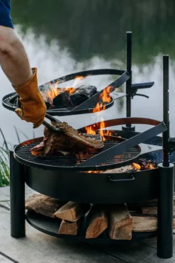 Gartendekoparadies Bols À Feu & Poêles De Jardin-Grille acier naturel 60cm avec poignée pour le foyer «BANDITO» et «MONTANA X»