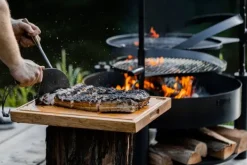 Gartendekoparadies Bols À Feu & Poêles De Jardin-Grille acier naturel 60cm avec poignée pour le foyer «BANDITO» et «MONTANA X»