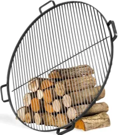 Gartendekoparadies Bols À Feu & Poêles De Jardin-Grille de cuisson en acier avec 4 poignées