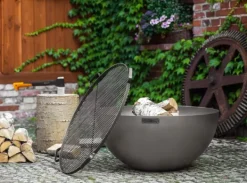 Gartendekoparadies Bols À Feu & Poêles De Jardin-Grille de cuisson en acier avec 4 poignées