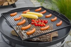 Gartendekoparadies Bols À Feu & Poêles De Jardin-Grille de cuisson en acier pour braséro