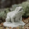 Gartendekoparadies Animaux-Grosse grenouille avec cours d'eau