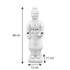 Gartendekoparadies Figures & Statues-Guerrier chinois en terre cuite de taille moyenne