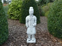 Gartendekoparadies Figures & Statues-Guerrier chinois en terre cuite de taille moyenne