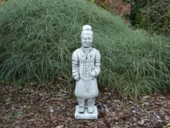 Gartendekoparadies Figures & Statues-Guerrier chinois en terre cuite de taille moyenne