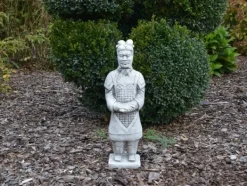 Gartendekoparadies Figures & Statues-Guerrier chinois en terre cuite de taille moyenne