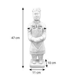 Gartendekoparadies Figures & Statues-Guerrier chinois en terre cuite de taille moyenne