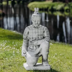 Gartendekoparadies Figures & Statues-Guerrier chinois en terre cuite
