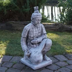 Gartendekoparadies Figures & Statues-Guerrier chinois en terre cuite