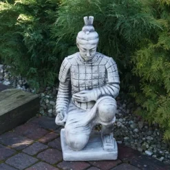 Gartendekoparadies Figures & Statues-Guerrier chinois en terre cuite
