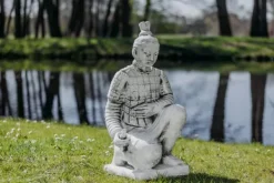Gartendekoparadies Figures & Statues-Guerrier chinois en terre cuite