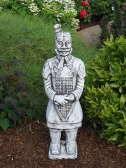 Gartendekoparadies Figures & Statues-Guerrier chinois en terre cuite