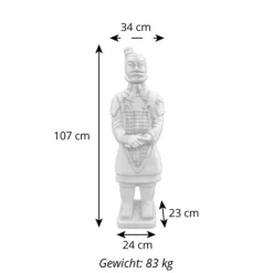 Gartendekoparadies Figures & Statues-Guerrier chinois en terre cuite