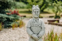 Gartendekoparadies Figures & Statues-Guerrier chinois en terre cuite en uniforme de général
