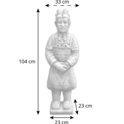 Gartendekoparadies Figures & Statues-Guerrier chinois en terre cuite en uniforme de général
