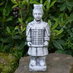Gartendekoparadies Figures & Statues-Guerrier debout en terre cuite