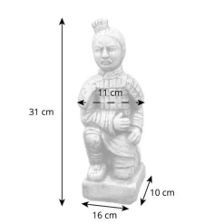 Gartendekoparadies Figures & Statues-Guerrier en terre cuite agenouillé
