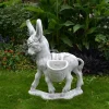 Gartendekoparadies Animaux-Immense âne avec paniers de plantes