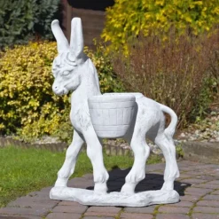 Gartendekoparadies Animaux-Immense âne avec paniers de plantes