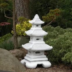 Gartendekoparadies Lanternes En Pierre-Immense pagode japonaise en pierre