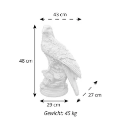 Gartendekoparadies Animaux-Imposant aigle sur socle rond