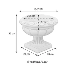 Gartendekoparadies Jardinières-Imposant vase en pierre