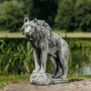 Gartendekoparadies Animaux-Imposante statue de loup