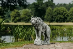 Gartendekoparadies Animaux-Imposante statue de loup