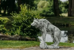 Gartendekoparadies Animaux-Imposante statue de loup