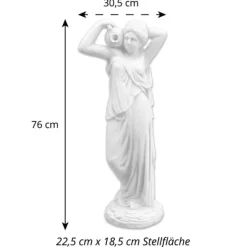 Gartendekoparadies Figures & Statues-Imposante statue d'une femme avec une cruche d'eau