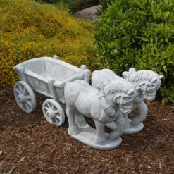 Gartendekoparadies Jardinières-Impressionnante équipe de chevaux