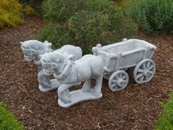 Gartendekoparadies Jardinières-Impressionnante équipe de chevaux