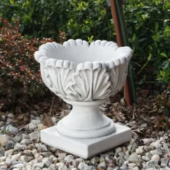 Gartendekoparadies Jardinières-Jardinière avec feuille de chêne