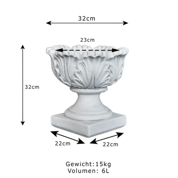 Gartendekoparadies Jardinières-Jardinière avec feuille de chêne