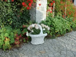 Gartendekoparadies Jardinières-Joli pot en guise de corbeille à fleurs