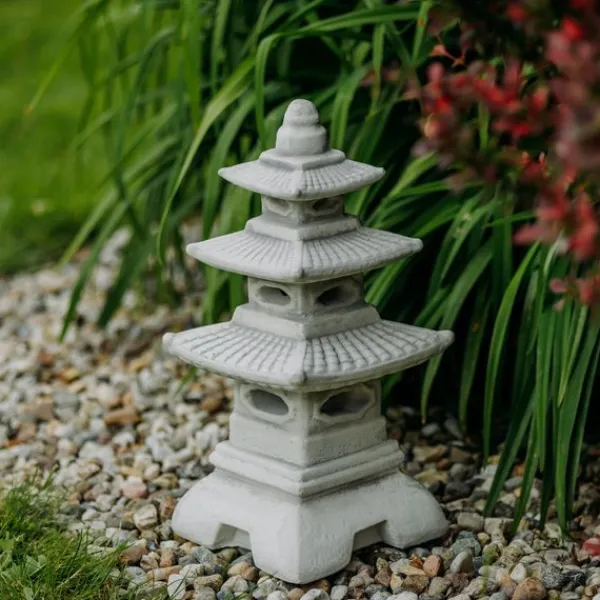 Gartendekoparadies Lanternes En Pierre-Lampe en pierre en forme de pagode japonaise