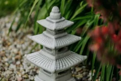 Gartendekoparadies Lanternes En Pierre-Lampe en pierre en forme de pagode japonaise