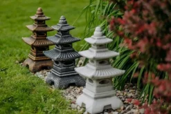 Gartendekoparadies Lanternes En Pierre-Lampe en pierre en forme de pagode japonaise