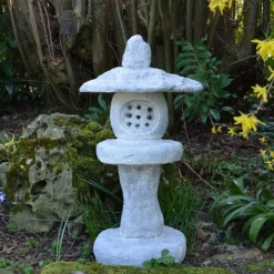 Gartendekoparadies Lanternes En Pierre-Lanterne en pierre japonaise Tachi-gata
