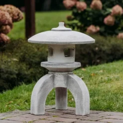 Gartendekoparadies Lanternes En Pierre-Lanterne en pierre Oki-gata-jukimi