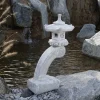 Gartendekoparadies Lanternes En Pierre-Lanterne en pierre Rankei japonaise galbée