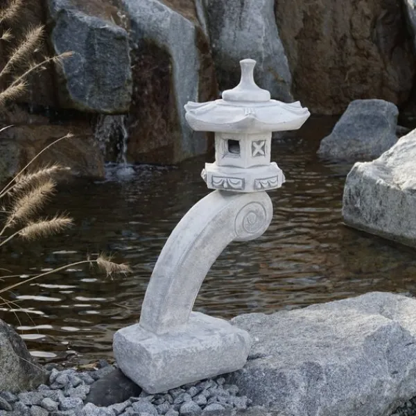 Gartendekoparadies Lanternes En Pierre-Lanterne en pierre Rankei japonaise galbée