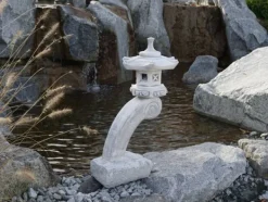 Gartendekoparadies Lanternes En Pierre-Lanterne en pierre Rankei japonaise galbée