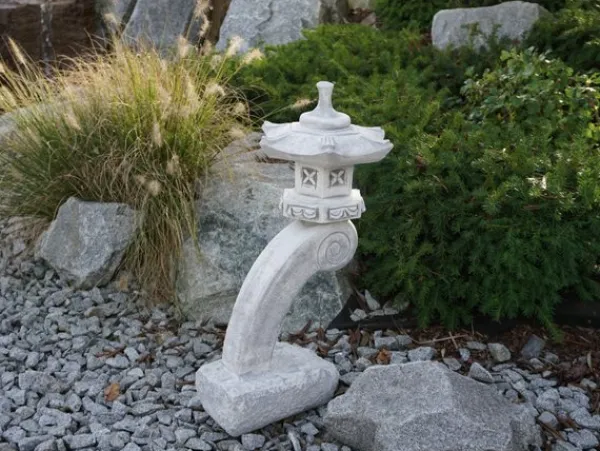 Gartendekoparadies Lanternes En Pierre-Lanterne en pierre Rankei japonaise galbée