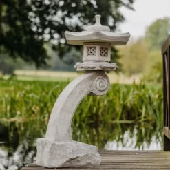 Gartendekoparadies Lanternes En Pierre-Lanterne japonaise géante en pierre de Rankei