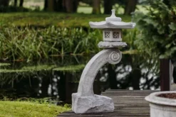 Gartendekoparadies Lanternes En Pierre-Lanterne japonaise géante en pierre de Rankei