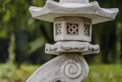 Gartendekoparadies Lanternes En Pierre-Lanterne japonaise géante en pierre de Rankei